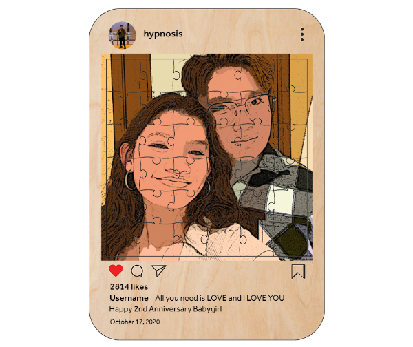 Customised Instagram Post (Wood Puzzle)