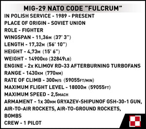 Armed Forces - MiG-29 NATO Code "FULCRUM" 5834