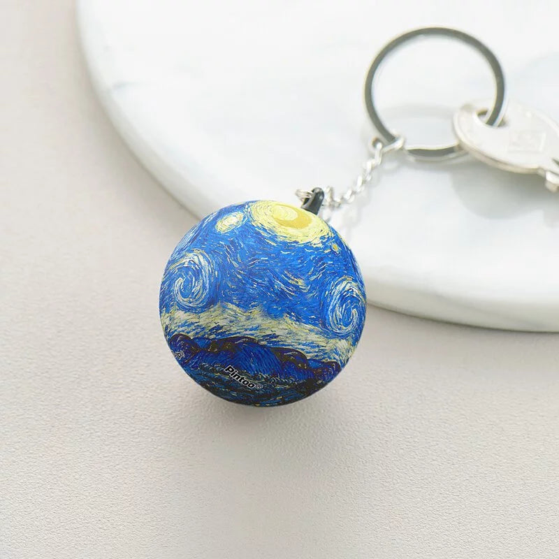 Puzzle Keychain - Vincent Van Gogh - Starry Night 1889