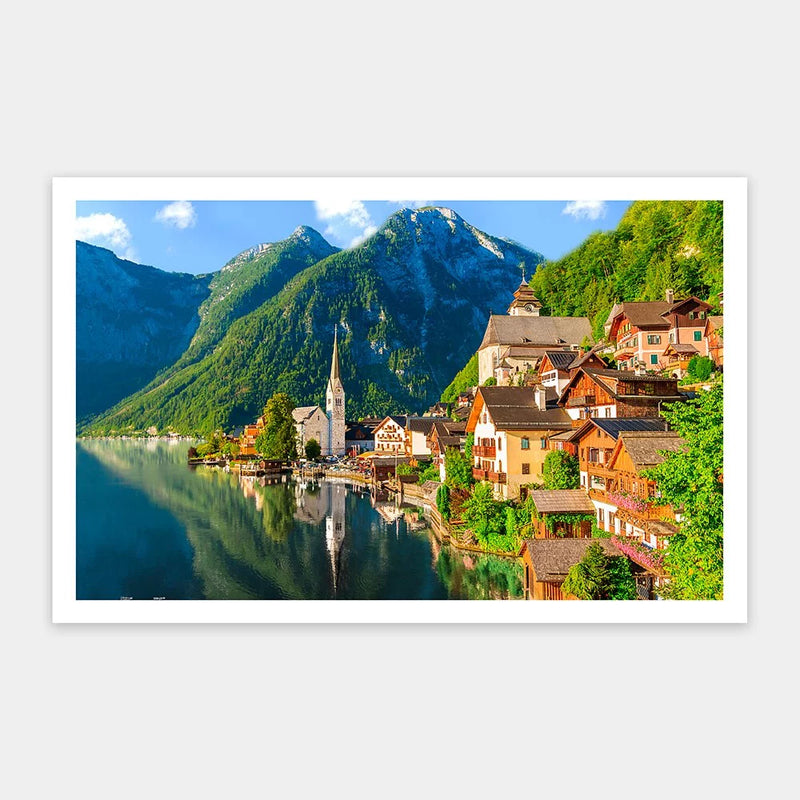 1000 pieces - Lakeside Village of Hallstatt, Austria