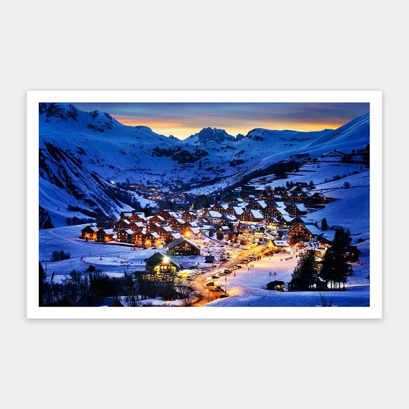 1000 pieces - Beautiful Dusk in French Alps Resort