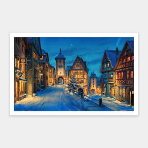 1000 pieces - Snowy Rothenburg Winter Night