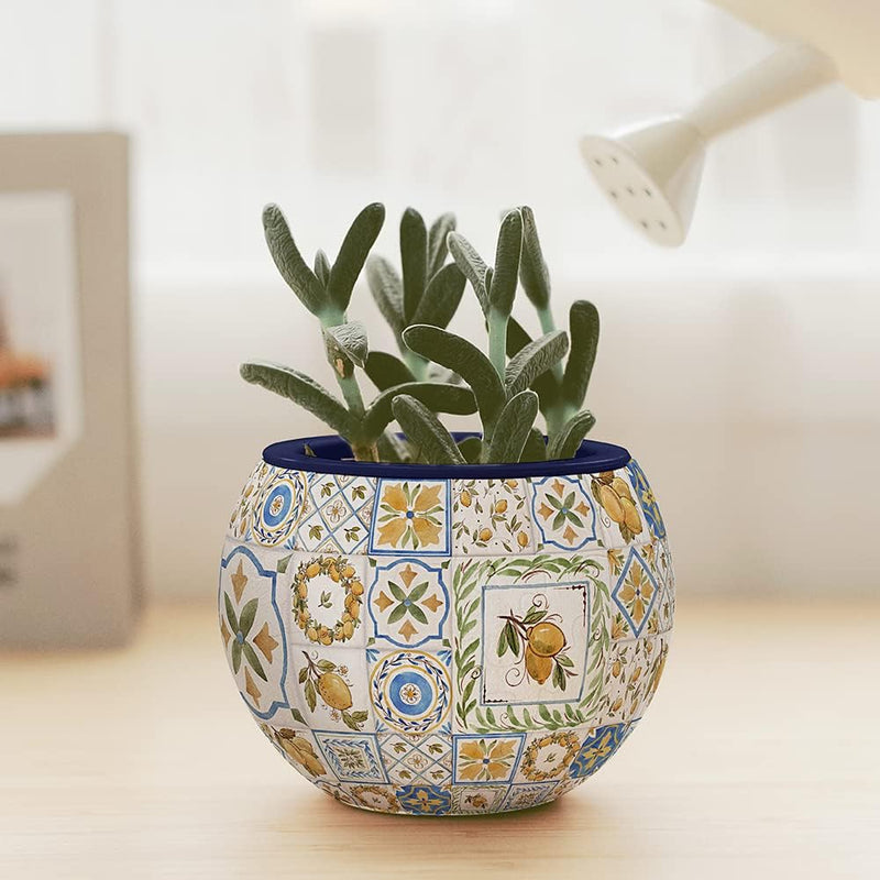 Puzzle Flowerpot (80 pieces) - Retro Tiles