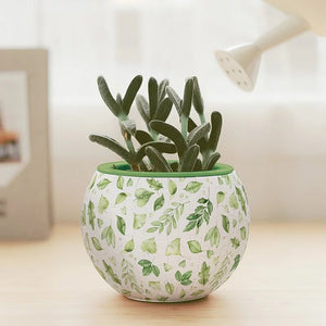 Puzzle Flowerpot (80 pieces) - Elegant Green