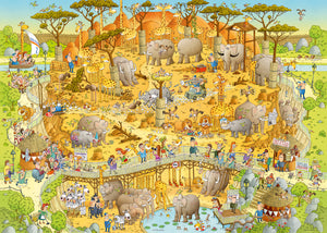 1000 pieces - Funky Zoo - African Habitat