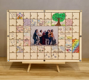 Magnetic Framed Wood Guestbook Puzzle