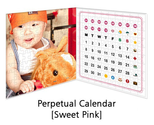 Customised Puzzle Calendar 200 pieces_Sweet Pink