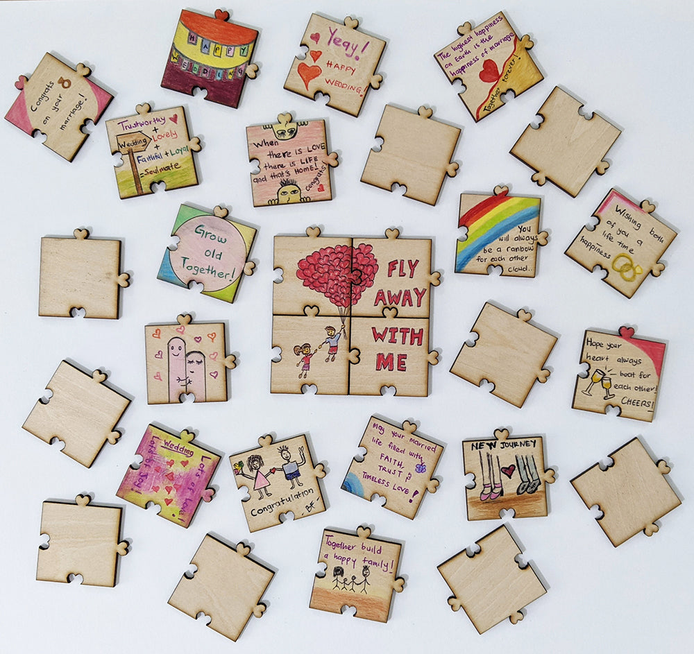 Wood Guestbook Puzzle
