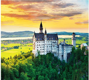 4000 pieces (Panorama) - Sunset of Neuschwanstein Castle, Germany