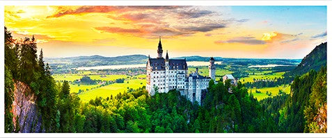 4000 pieces (Panorama) - Sunset of Neuschwanstein Castle, Germany