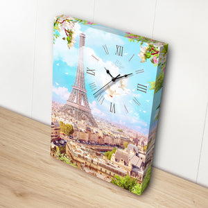 Puzzle Canvas Clock - Eiffel Tower