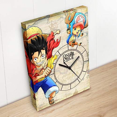 Puzzle Canvas Clock (366 pieces) -One Piece - Luffy and Chopper