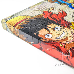 Puzzle Canvas Clock (366 pieces) -One Piece - Luffy and Chopper