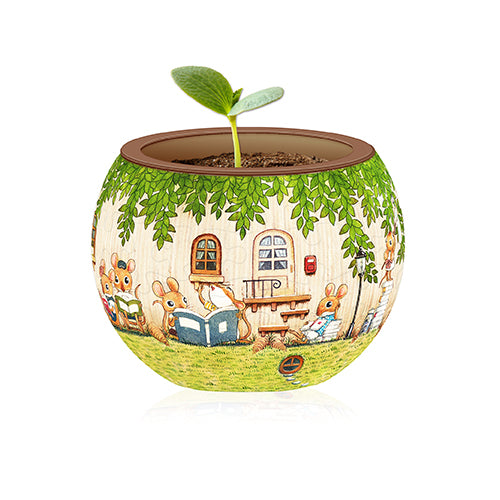 K1023 Pintoo Happy Reading Flowerpot Jigsaw Puzzle