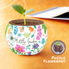 Puzzle Flowerpot (80 pieces) - Little Garden