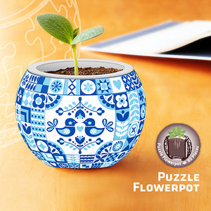 Puzzle Flowerpot (80 pieces) - Danish Folklore Style