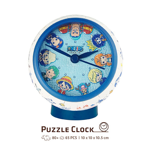 Puzzle Clock (145 pieces) - One Piece - CHIBI Art Blue and White