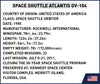 Historical Collection - Space Shuttle Atlantis 1930